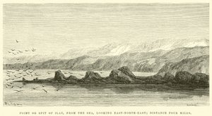 Point or Spit of Ilay, from the Sea, Looking East-North-East; Distance Four Miles by Edouard Riou